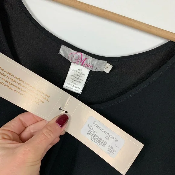 Francesca's Black Gold Sequin Drop Waist Dress - Picture 6 of 8